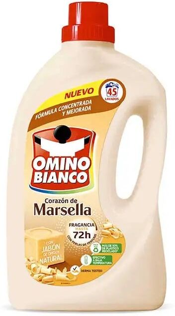 OMINO BIANCO Detergente Lavadora Líquido Marsella 45 Dosis