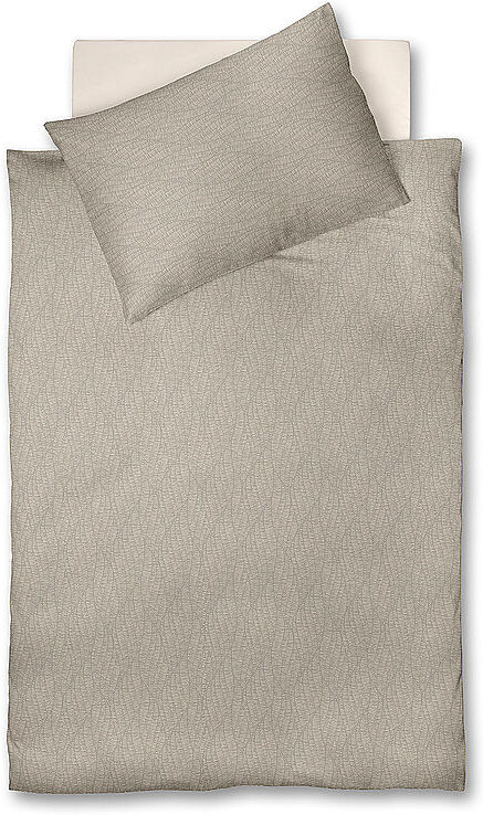 FLEURESSE Satin Bettwäsche 70x90cm/140x220cm MODERN LIFE B Sand camel EG
