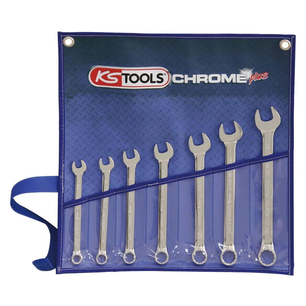 KS Tools CHROMEplus Ringmaulschlüssel-Satz abgewinkelt (518.3020)