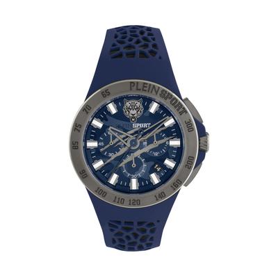 Luxusuhr PLEIN SPORT "Thunderstorm Chrono", 241s, blau, grausteal, Armbanduhren, Herren