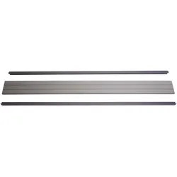 Abschluss-Set für WPC-Sichtschutz Savoie, Abschlussprofil Windschutz, Alu-Pfosten ~ 180cm, grau