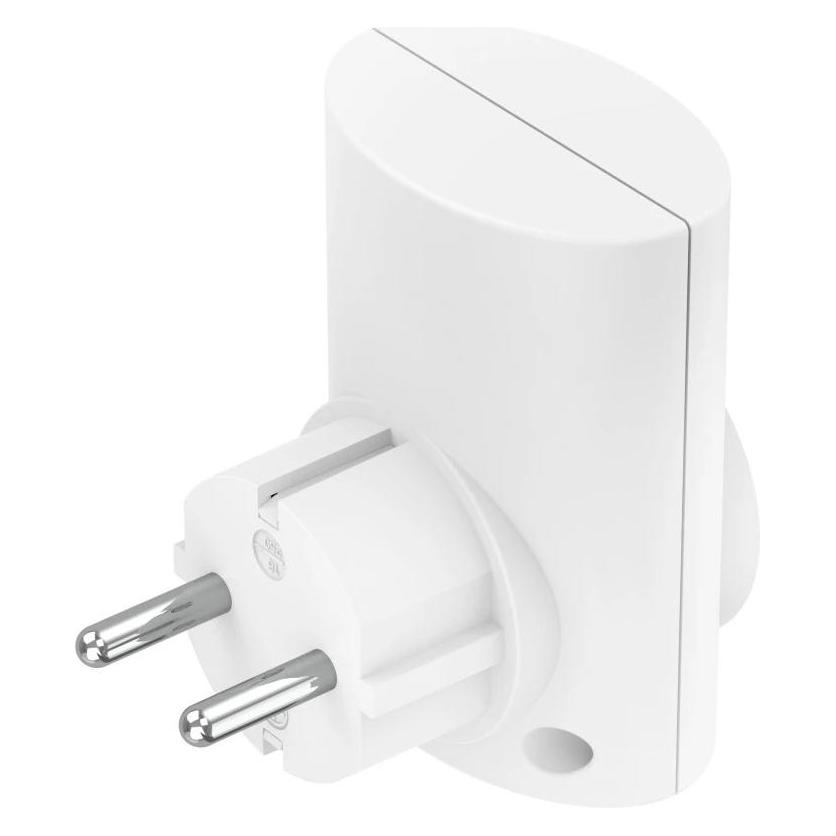 Hama Steckdosenadapter, Schutzkontakt, Überspannungsschutz, Netzspannung, Weiss (CEE 7/3, 1x) (00223324)
