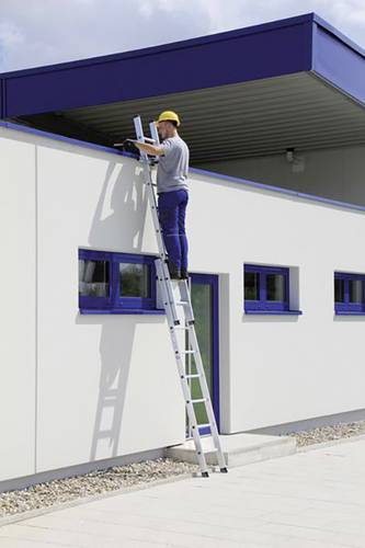 MUNK Günzburger Steigtechnik 20218 Aluminium Schiebeleiter Arbeitshöhe (max.): 10.3m