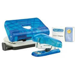 RAPESCO Büro-Set Heftgerät »Bug« + Locher »P-810« silber, 9.8x4.2x6 cm