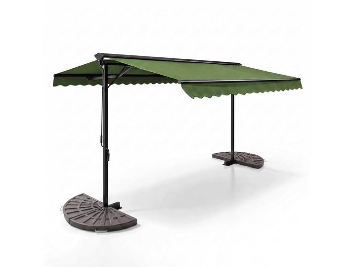 Oviala - Store banne double pente (3 x 4m) et 4 dalles de lestage