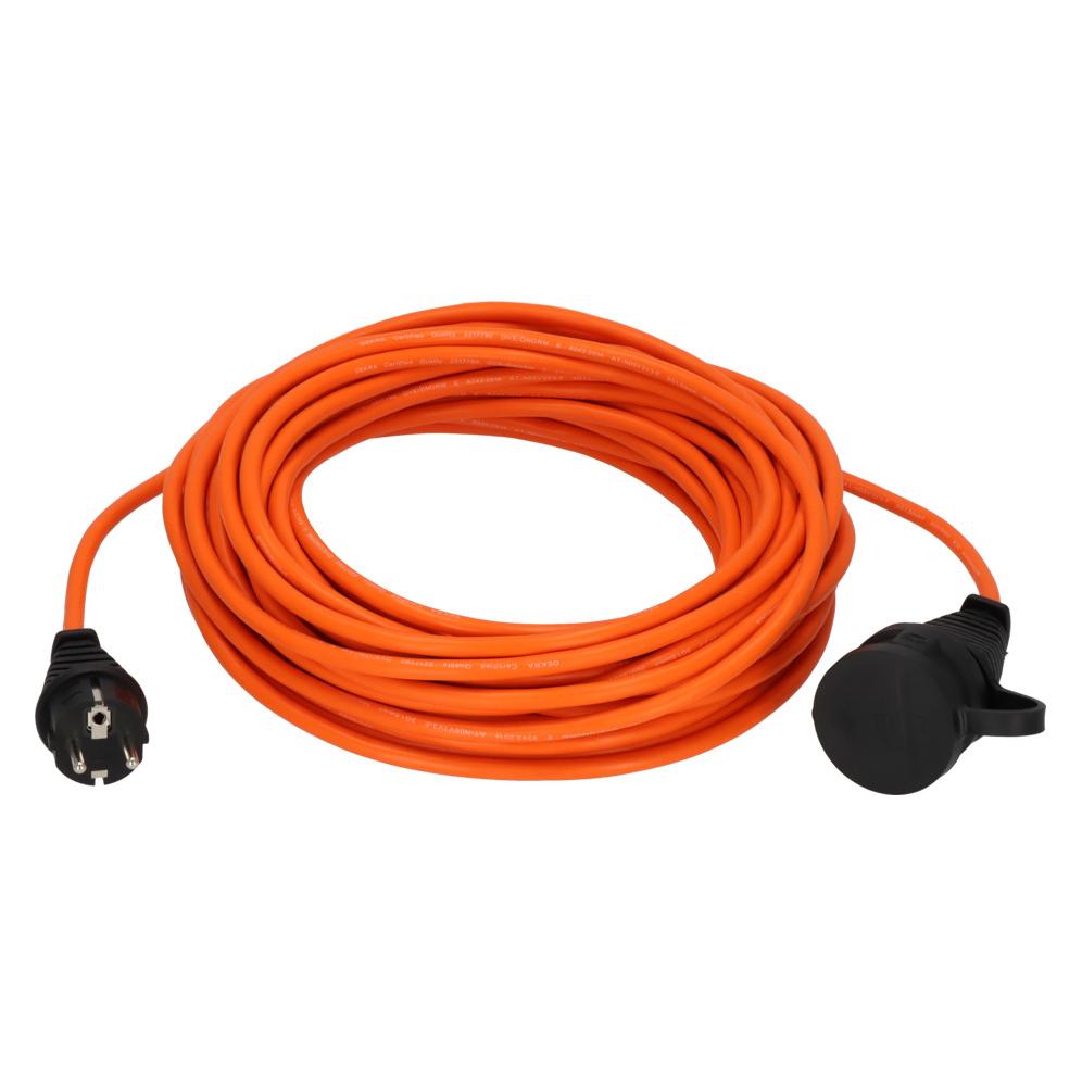 Brennenstuhl 1169950 Strom Verlängerungskabel Orange 25 m Ölbeständig, UV-Best (25 m, CEE 7/3) (1169950)