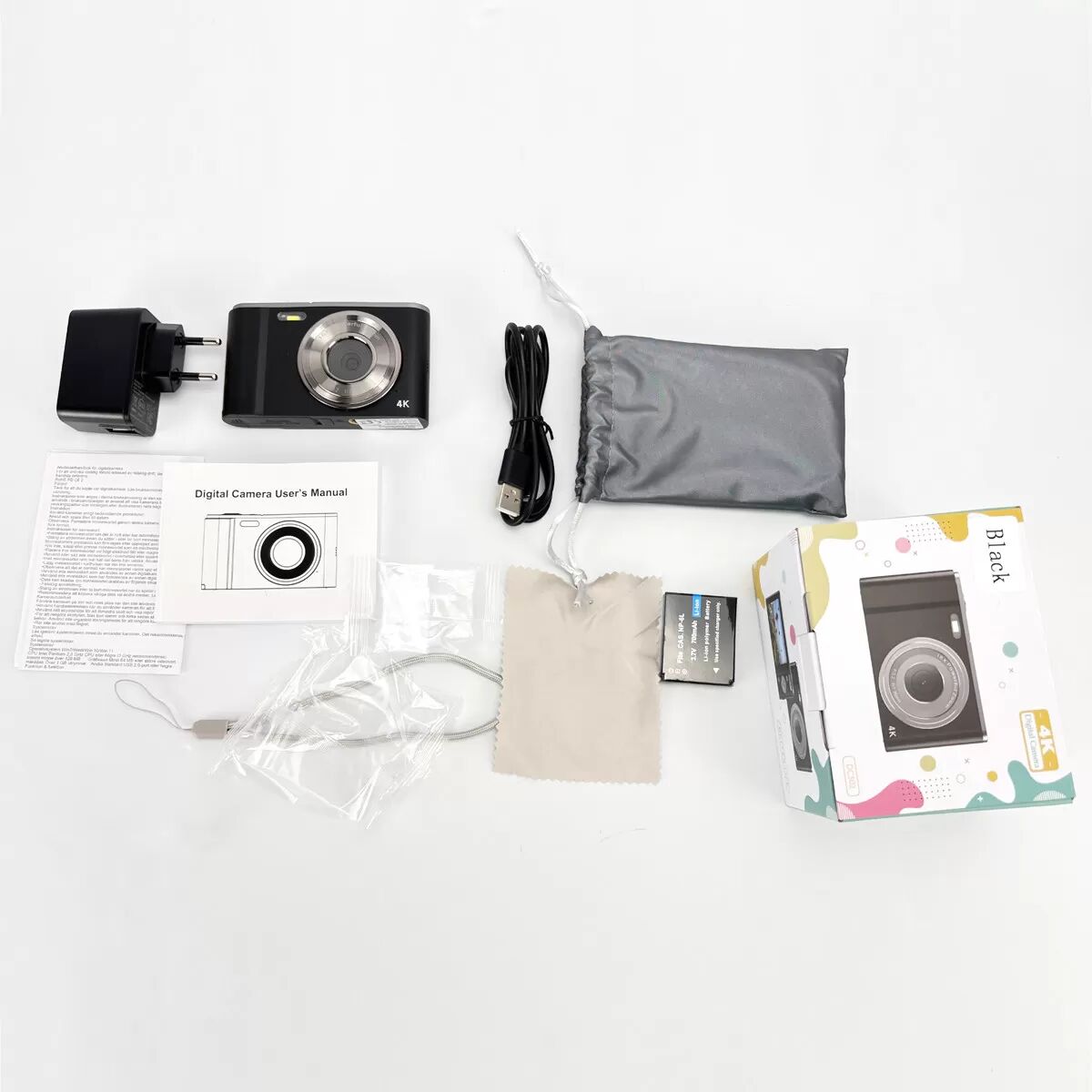 INF Digitalkamera 48MP 1080 FHD 2,8 Zoll Bildschirm