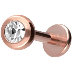 Titan Labret mit Innengewinde KRISTALL