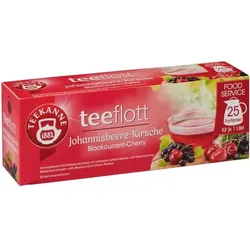 TEEKANNE Früchtetee Johannisbeere-Kirsche 25 Stück Kannenportion Papierkuvert