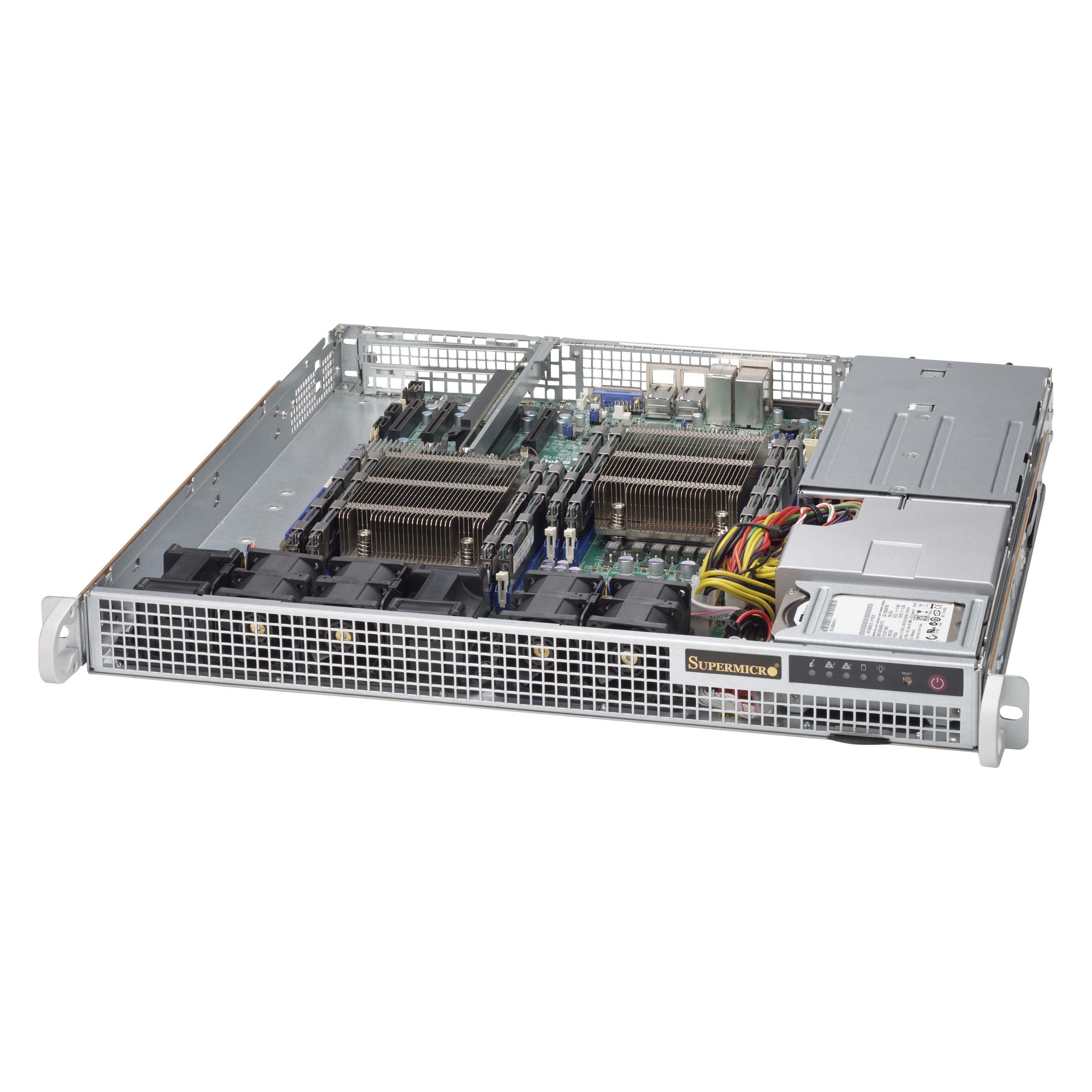 Supermicro SC514 R400W - Rack-Montage - 1U - Erweitertes ATX (CSE-514-R400W)