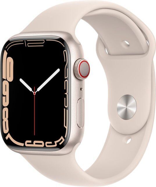 Apple Watch Series 7 Aluminium 41 mm (2021)   GPS + Cellular   Starlight   Starlight Sport Band - Refurbished