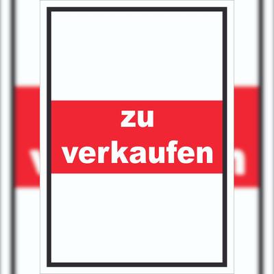 HB-Druck zu verkaufen Schild mit Text Verkaufsschild hochkant A3 (297x420mm)