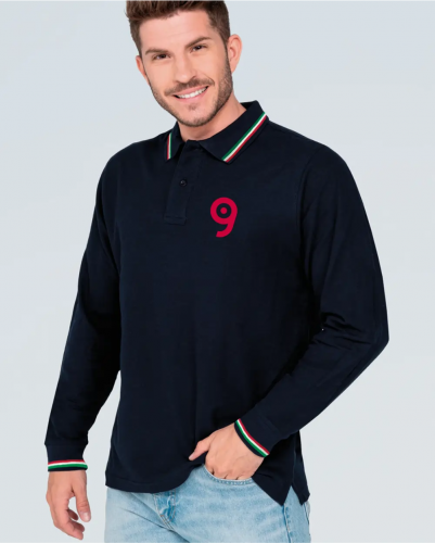 Polo uomo manica lunga Italia Personalizzate o neutre JHK