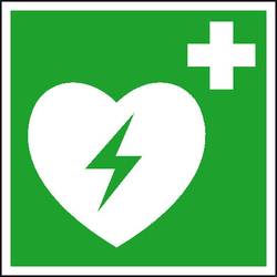 SafetyMarking 38.0155 Hinweisschild Automatisierter externer Defibrillator Folie selbstklebend (B x H) 200 mm x 200 mm ISO 7010 1 St.