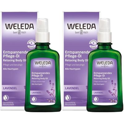 Weleda Lavendel entspannendes Pflege-Öl 2x 2x100 ml Öl