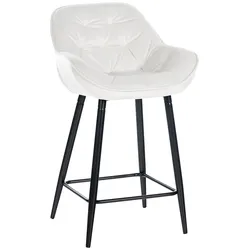 CLP Barhocker Gibson 76 Samt   Farbe: cremeweiß