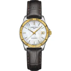 Certina DS Jubile Lady C902.251.46.016.00 - 3 Diamanten,Perlmutt hell,braun - 32mm