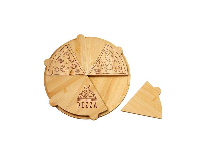 Pizzateller KESPER Pizzateller 36 cm x 36 cm , braun, B:36cm H:2cm L:36cm, Speiseteller, Pizzateller
