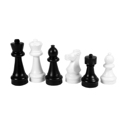Weible Freiland Schachfiguren - schwarz-weiß - klein - Königshöhe 30cm 245660