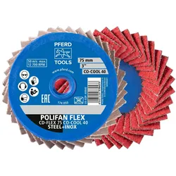 PFERD TOOLS COMBIDISC Flexibel Keramikkorn Mini-POLIFAN CD Ø 75mm CO-COOL80 für kühlen Schliff auf Edelstahl - 42719822