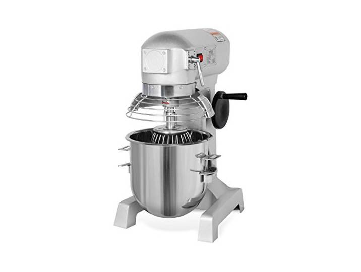 VERTES Professionelle Teigknetmaschine Knetmaschine Teigmaschine mit Planetenrührwerk, 10L Kapazität, Edelstahl Rührschüssel, Rührblatt, Knethaken und Schneebesen, 2 Stufen 170 und 340 U/min