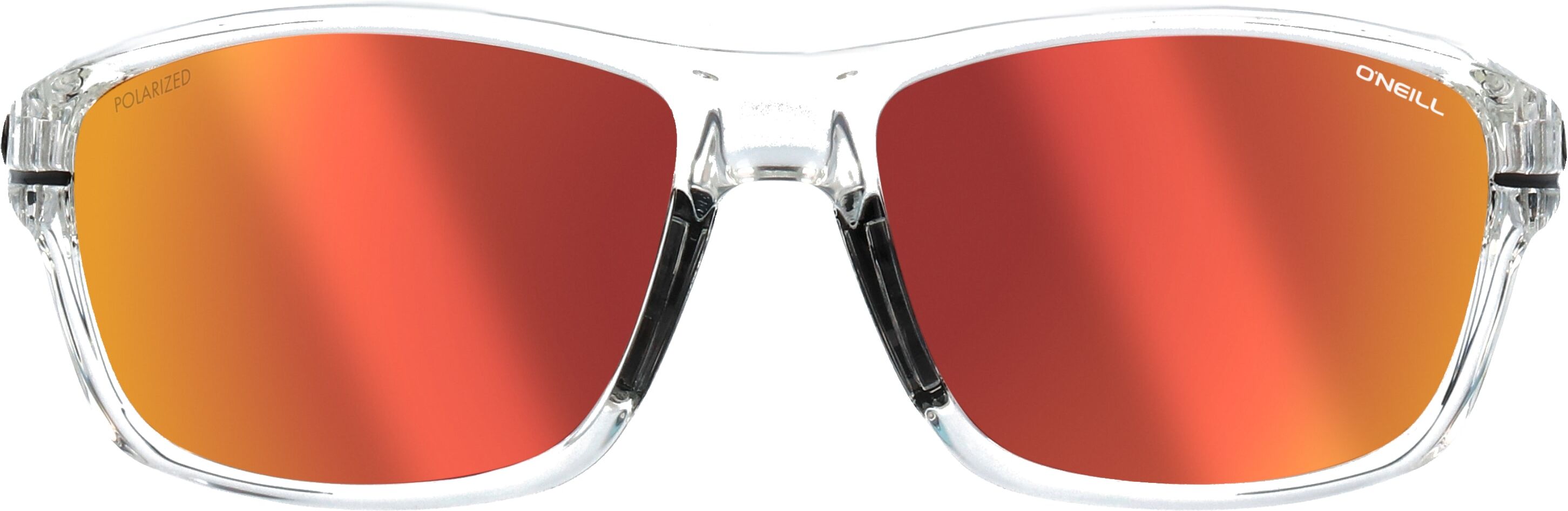 Sonnenbrille O'NEILL, Herren, orange (transparent, schwarz), Sonnenbrillen Sonnenbrille, farblich abgesetzte Streifen im Bügel, Sportbrille transparent, schwarz Einheitsgröße