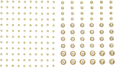 Halbperlen "gold/kristall"
