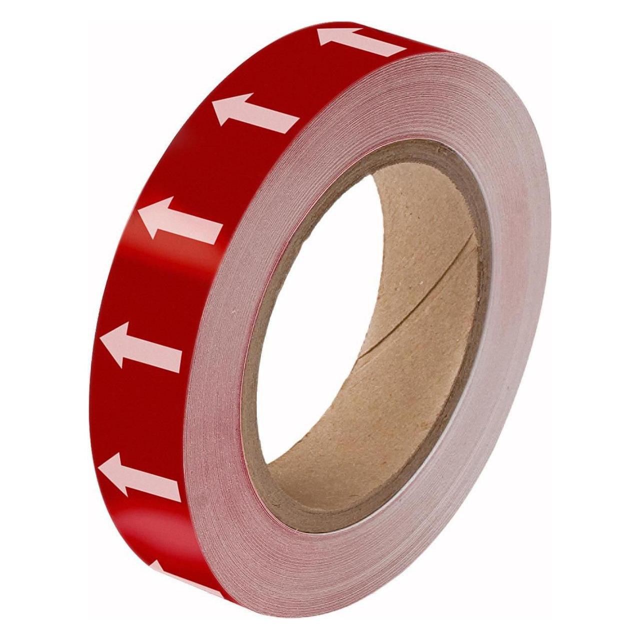 Brady Markierungsband mit Richtungspfeilen, 25mm x 33m, Rot/Weiss (275102)