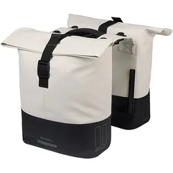 Basil Fahrrad-Doppeltasche Basil Cove MIK | off-white/schwarz, 28-32 ltr, MIK