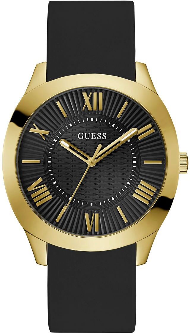 Quarzuhr GUESS "ARC", schwarz, Armbanduhren, Herren, Quarzuhr, Armbanduhr, Herrenuhr