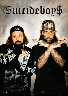 Inspire Picks Suicideboys Vintage Rap Album Poster Hip Hop Canvas Wall Art Decor 15 50x70cm Unframed
