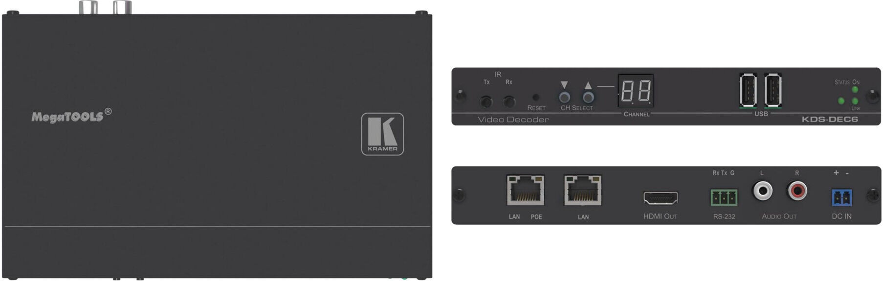 Kramer 4K Videodecoder 4K60 4:2:0 HDCP KDS-DEC6 (60-000390)