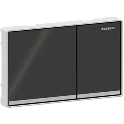Geberit Betätigungsplatte Omega 60 Square 115081SJ1 Glas schwarz, für Omega Spülkästen