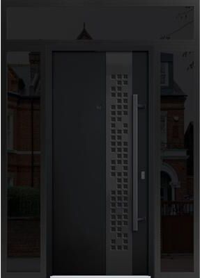 VDOMDOORS Deux 6078 Black Enamel Steel Exterior Door