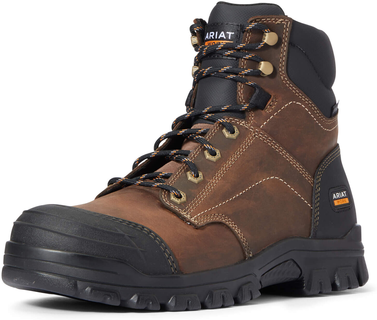 Men's Treadfast 6 Steel Toe Work Boots in Distressed Brown D / Medium by Ariat