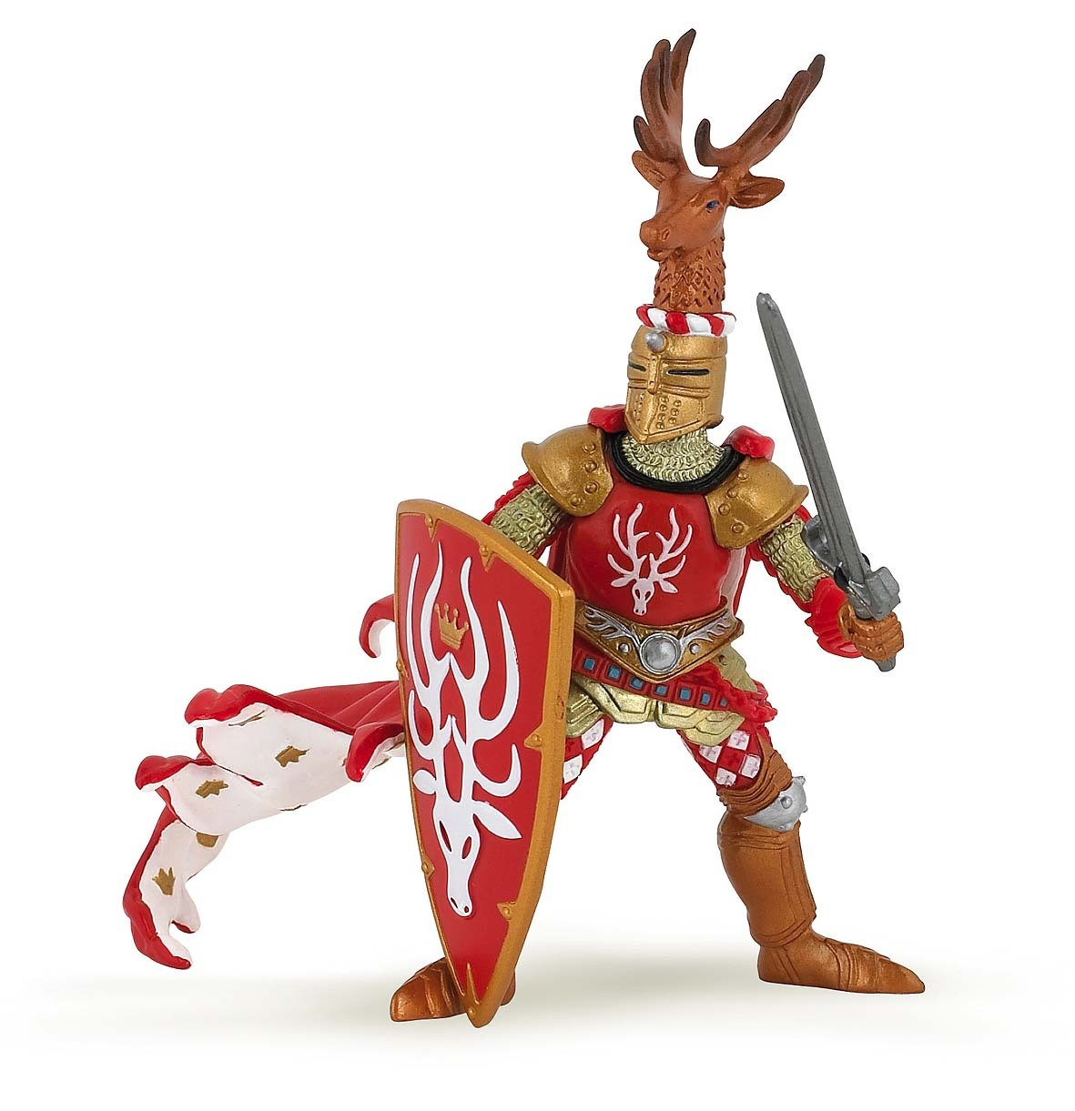 Papo Ritterfiguur Waffenmeister Helmbusch Hirsch 39911