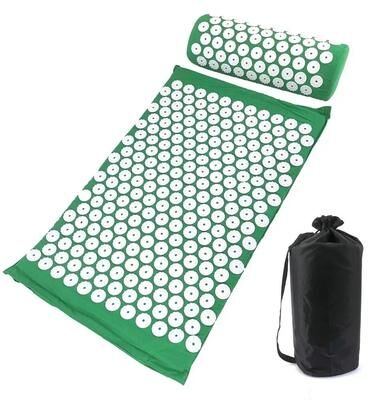 Uplifted Goods Comfortable Pillow And Mat Set With Optional Carry Bag green set With Bag