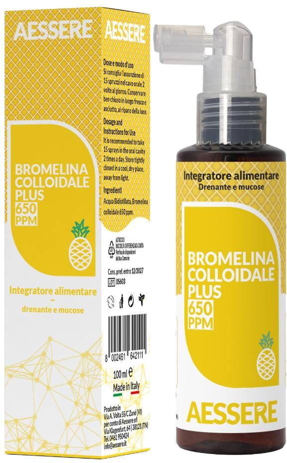 AESSERE Srl Bromelina Colloidale Plus 650 Ppm Spray 100 ml
