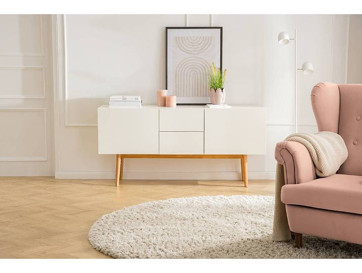 Enfilade - Largeur 150 cm 150 x 72 x 40cm Blanc/Blanc