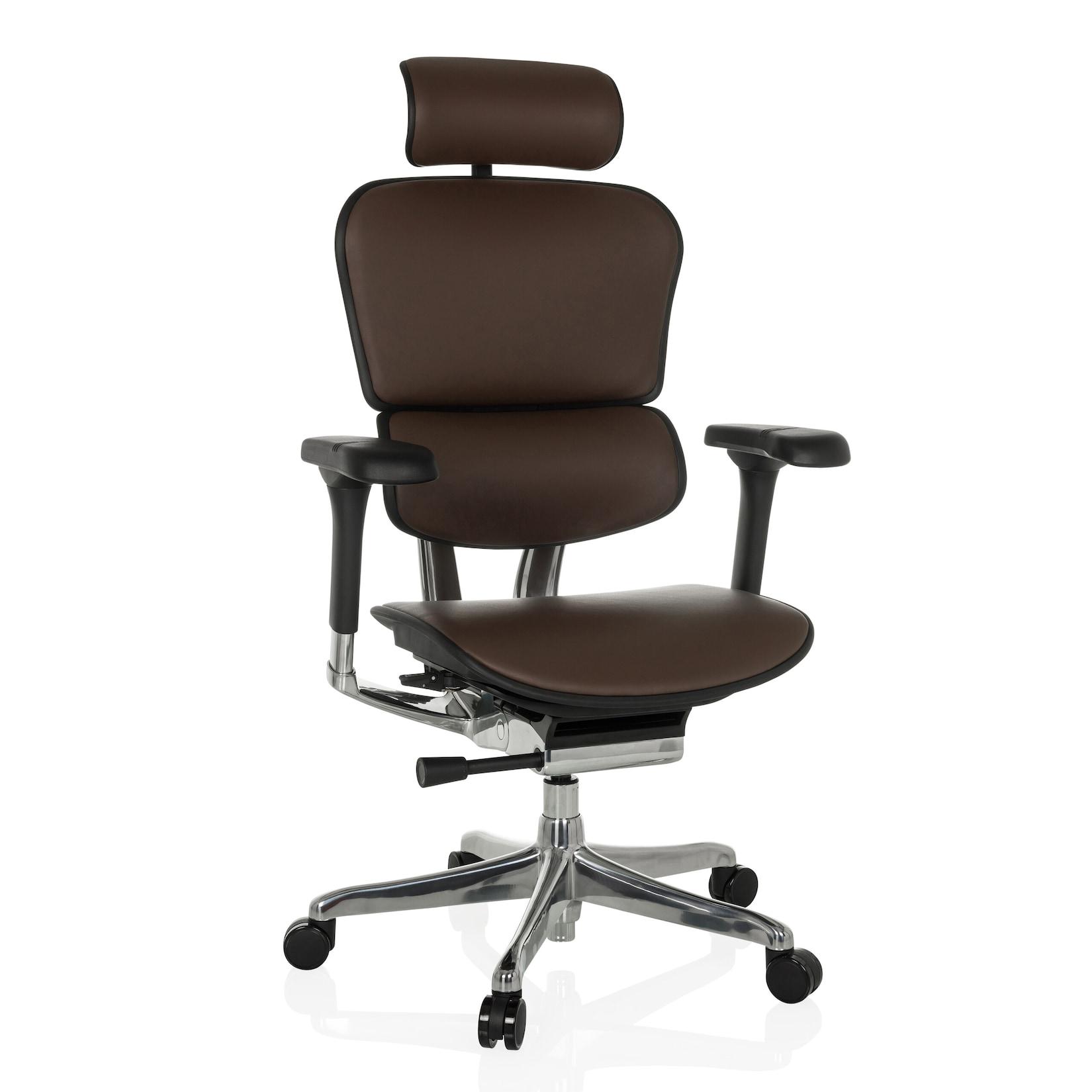 hjh OFFICE Luxus Chefsessel ERGOHUMAN GEN2 Leder mit Armlehnen (höhenverstellbar)