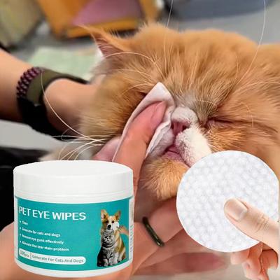 Happy Pet Pantry Pet Eye Wipes Cat & Dog Tear Stain Remover Cleaning Tissues Pet Eye Wipes Cat & Dog Tear Stain Remover Cleaning Tissues