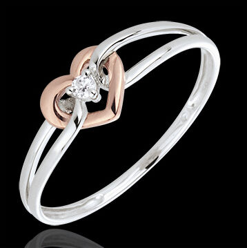 Edenly Ring Meine Liebe - WeiÃŸ- und RosÃ©gold - Diamant