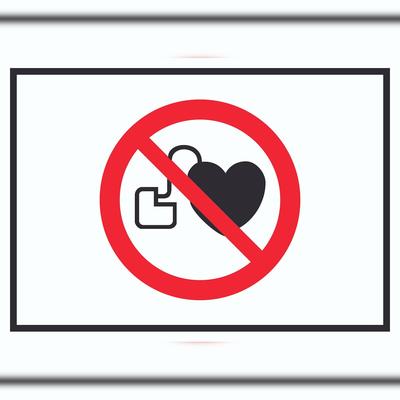 HB-Druck Kein Zutritt für Personen mit Herzschrittmachern oder implantierten Defibrillatoren Symbol Schild A2 (420x594mm)
