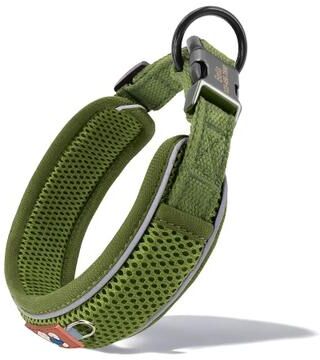 Useful Little Things Personalized Reflective Mesh Dog Collar green l