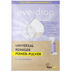 everdrop Allzweckreiniger Universalreiniger Power Pulver, Konzentrat, Zitrone-Basilikum Duft, Pack 30g