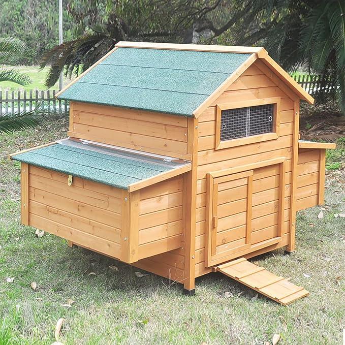 Winterfest Hühnerstall-wetterfest große Hühnerhaus-XXL Gluckshaus aus massivem Holz-geeignet für 4-6 Hühner-auch als Wachtelstall Entenstall Hasenstall