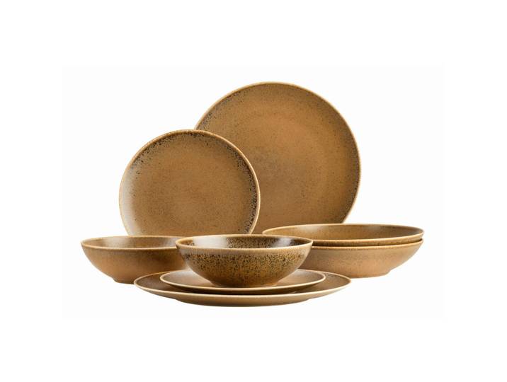 Mäser Kombiservice, Cognac, Keramik, 8-teilig, 700 ml, Essen & Trinken, Geschirr, Geschirr-Sets, Kombiservice