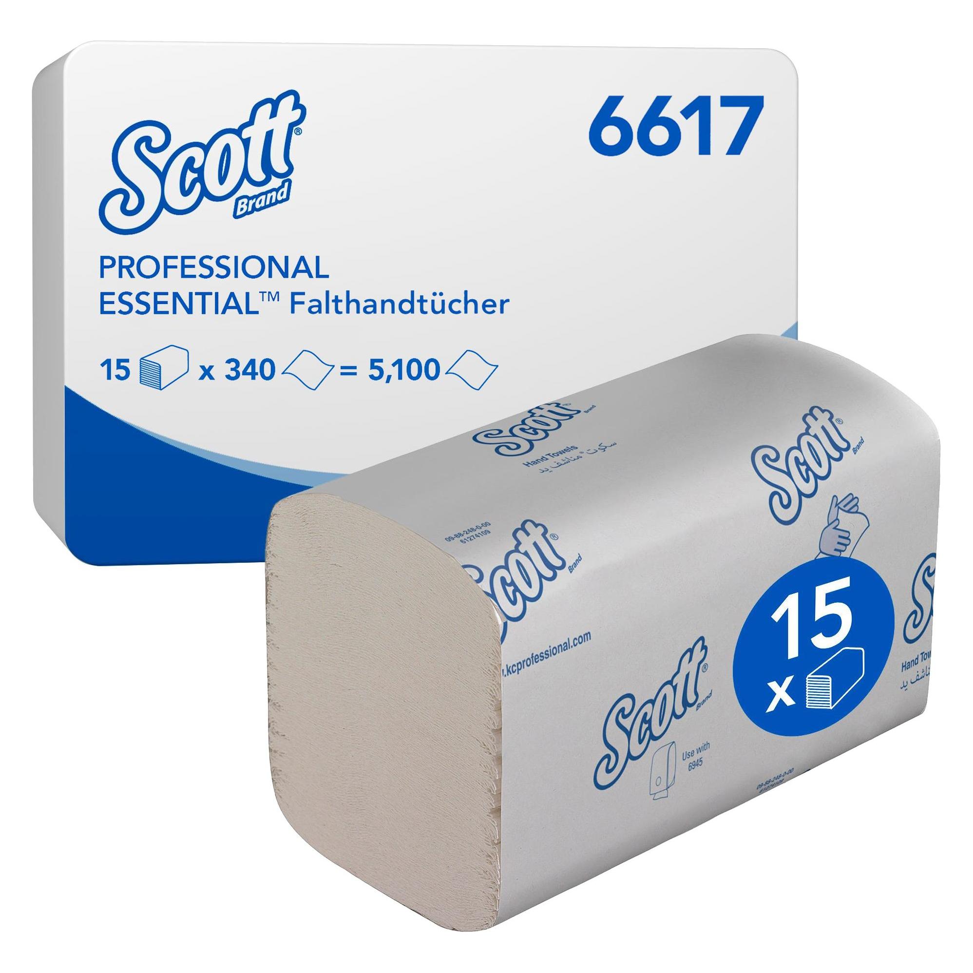 Scott Handtücher mit Interfold-Faltung 1-lagig weiss (15x) (6617)