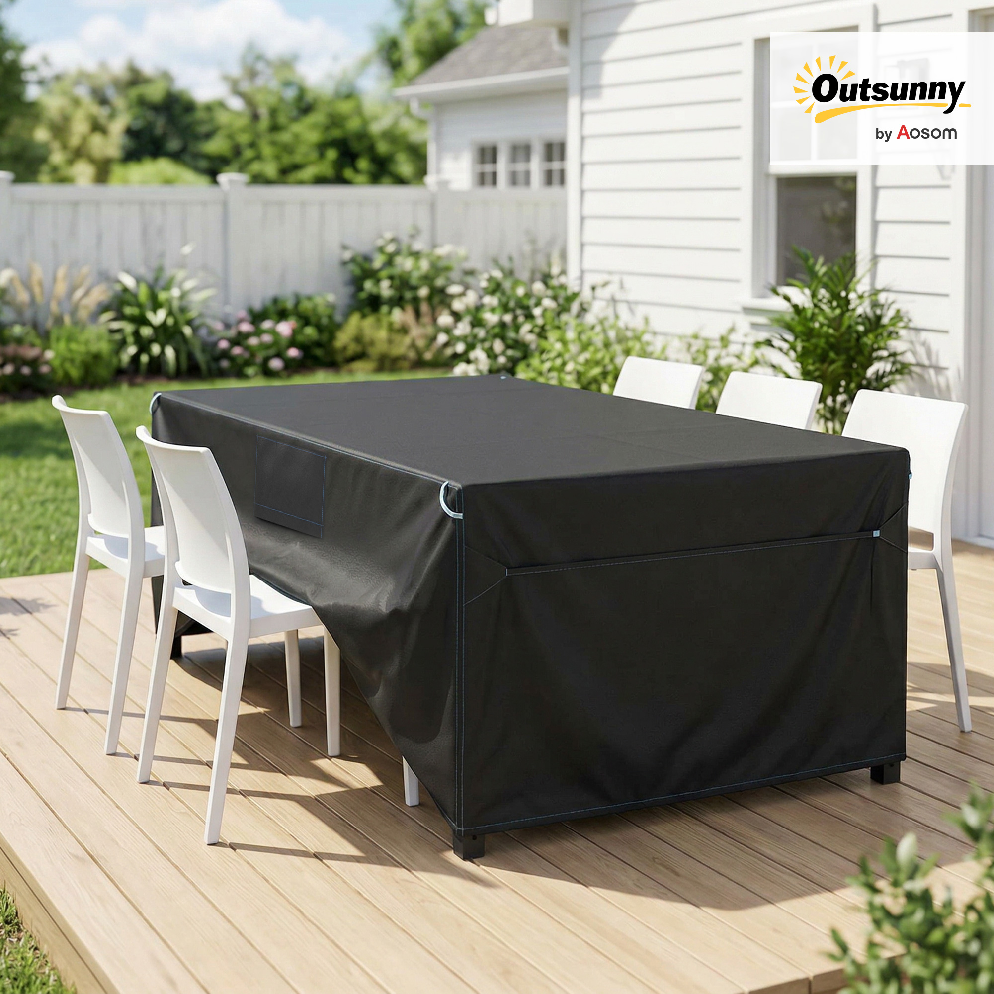 Outsunny Copertura mobili giardino impermeabile Oxford 420D, 180x120x74 cm, Nero   Aosom Italy