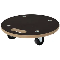 WellHome - Runder Transportwagen Ø38cm mit schwarzer Antirutsch-Basis